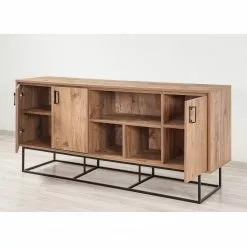 Red Living Sideboard Yopal II - Metall - Kiefer Dekor / Schwarz -Buromobel Verkaufe 1000333724 220302 022 MOOD DETAILS P000000001000333724 mood