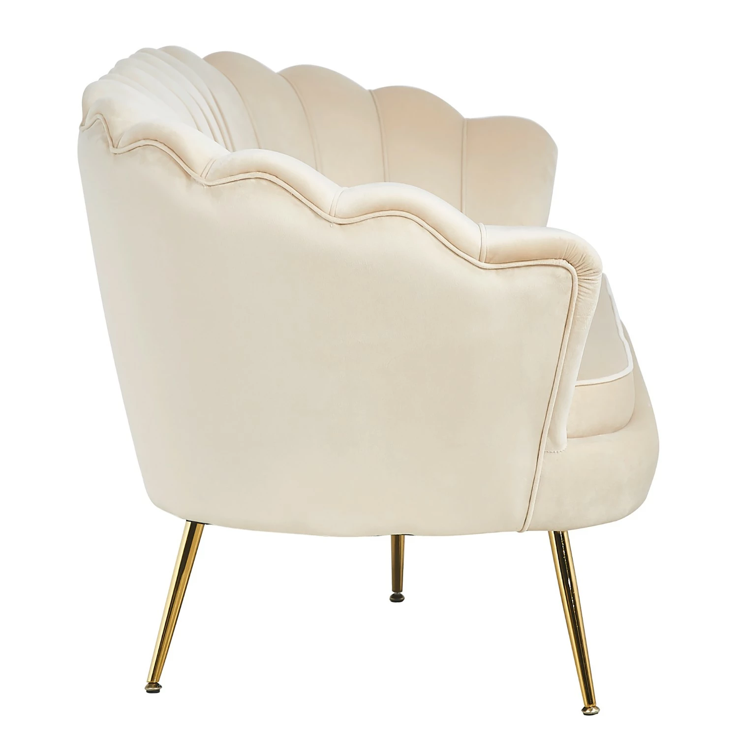 Norrwood Sofa Ralemo (3-Sitzer) - Samt - Creme 6 Norrwood Sofa Ralemo (3-Sitzer) - Samt - Creme – Bild 5