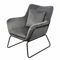 Norrwood Relaxsessel Tizio - Samt - Grau