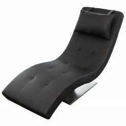 Norrwood Relaxliege Topeno - Kunstleder - Schwarz