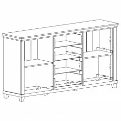 Ridgevalley Sideboard Emmanuela I - Kiefer Weiß Dekor -Buromobel Verkaufe 1000339993 220317 501 SKETCH DETAILS P000000001000339993 sketch