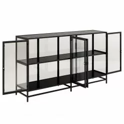 Red Living Sideboard Coogee IV - Glas / Metall - Schwarz -Buromobel Verkaufe 1000340385 220318 030 DETAILS P000000001000340385