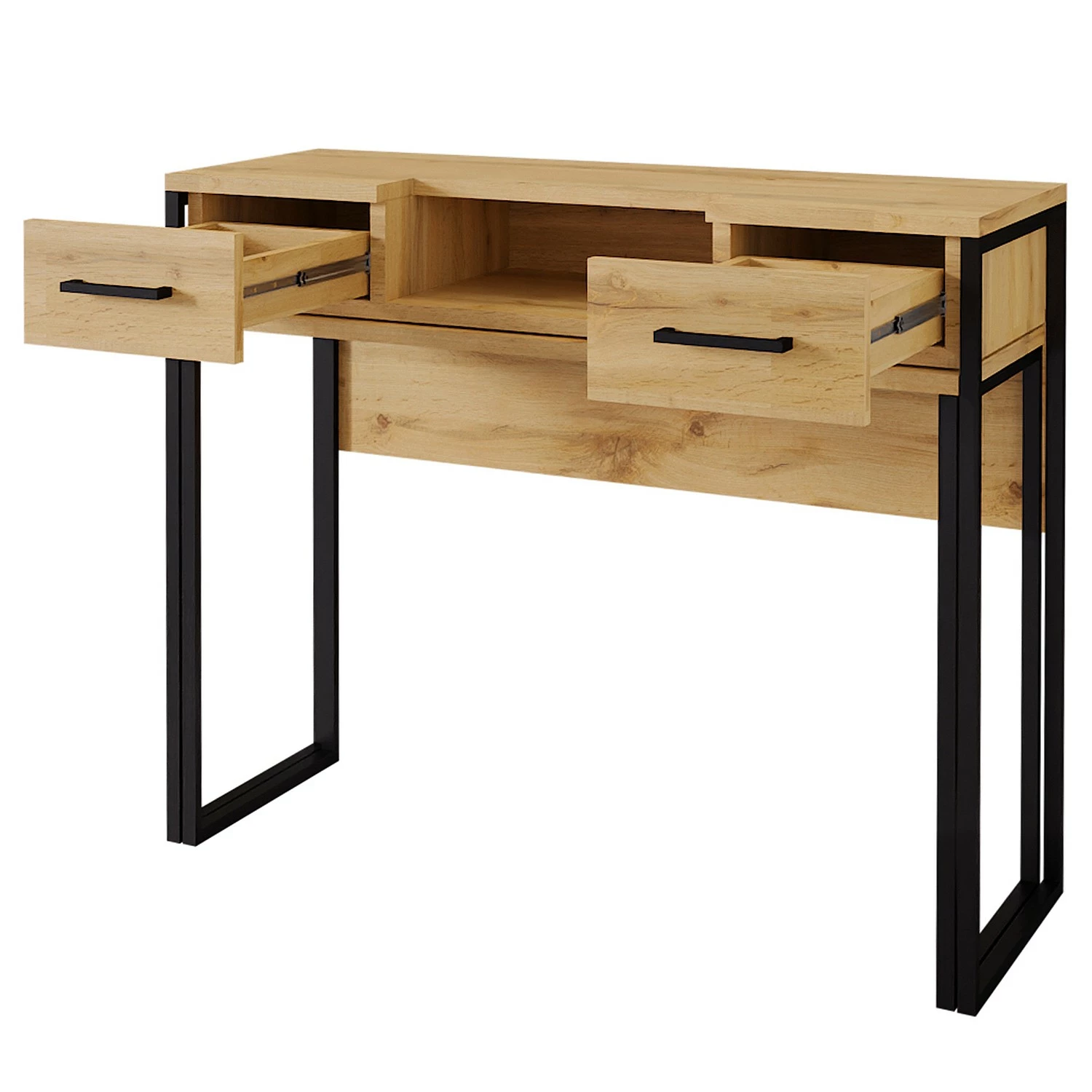 Red Living Schreibtisch Sonny - (Ausziehbar) Wotaneiche Dekor / Schwarz 7 Red Living Schreibtisch Sonny - (Ausziehbar) Wotaneiche Dekor / Schwarz – Bild 5