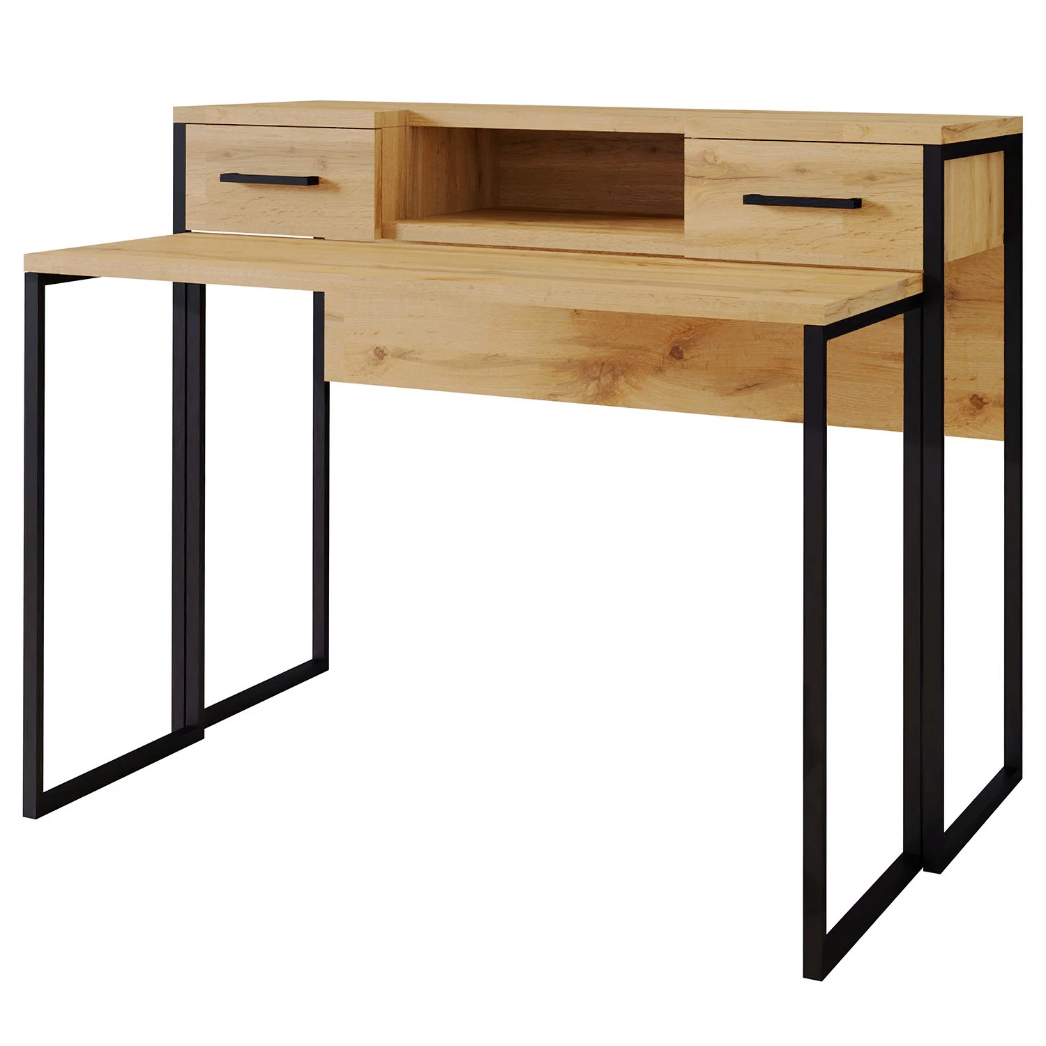 Red Living Schreibtisch Sonny - (Ausziehbar) Wotaneiche Dekor / Schwarz 9 Red Living Schreibtisch Sonny - (Ausziehbar) Wotaneiche Dekor / Schwarz – Bild 7