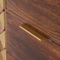 Red Living Sideboard Nook - Mango massiv / Metall - Mango / Gold -Buromobel Verkaufe 1000341969 220331 031 DETAILS P000000001000341969