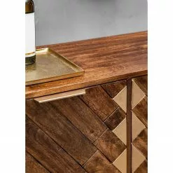 Red Living Sideboard Nook - Mango massiv / Metall - Mango / Gold -Buromobel Verkaufe 1000341969 220517 031 DETAILS P000000001000341969