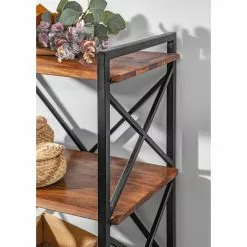 Red Living Regal Ugo II - Mango massiv / Metall - Mango / Schwarz -Buromobel Verkaufe 1000341970 220331 071 DETAILS P000000001000341970