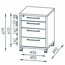 Maja Möbel Rollcontainer Homebase - Platingrau 11 Maja Möbel Rollcontainer Homebase - Platingrau -Buromobel Verkaufe 1000341987 220325 500 SKETCH DETAILS P000000001000341987 sketch