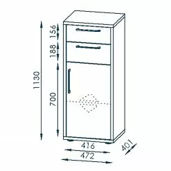 Maja Möbel Aktenschrank Homebase IV - Platingrau -Buromobel Verkaufe 1000341998 220325 500 SKETCH DETAILS P000000001000341998 sketch