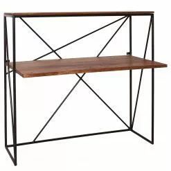 Tom Tailor Schreibtisch-Kombination Piketon I - Mango massiv / Aluminium - Mango / Schwarz