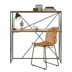 Tom Tailor Schreibtisch-Kombination Piketon I - Mango massiv / Aluminium - Mango / Schwarz -Buromobel Verkaufe 1000342408 220325 045 DETAILS P000000001000342408