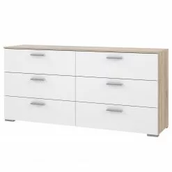 Loftscape Sideboard Perryton - Weiß / Eiche Sonoma Dekor