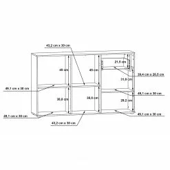 Loftscape Sideboard Ballito II - Weiß / Beton Dekor -Buromobel Verkaufe 1000342476 220404 501 SKETCH DETAILS P000000001000342476 sketch