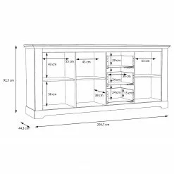 Ridgevalley Sideboard Sandvik II - Eiche Weiß Dekor / Eiche Nelson Dekor 17 Ridgevalley Sideboard Sandvik II - Eiche Weiß Dekor / Eiche Nelson Dekor -Buromobel Verkaufe 1000342497 220331 501 SKETCH DETAILS P000000001000342497 sketch