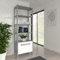 Loftscape Regal Toscana - Hochglanz Weiß / Eiche Grau Dekor 10 Loftscape Regal Toscana - Hochglanz Weiß / Eiche Grau Dekor -Buromobel Verkaufe 1000342499 220331 020 MOOD DETAILS P000000001000342499 mood