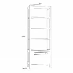 Loftscape Regal Toscana - Hochglanz Weiß / Eiche Grau Dekor 14 Loftscape Regal Toscana - Hochglanz Weiß / Eiche Grau Dekor -Buromobel Verkaufe 1000342499 220331 500 SKETCH DETAILS P000000001000342499 sketch