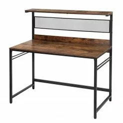 Red Living Schreibtisch Opium - Eiche Rustikal Dekor / Schwarz