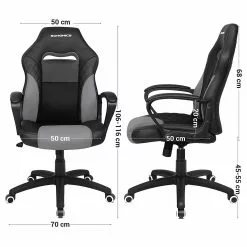 Fredriks Bürostuhl Save - Kunstleder / Kunststoff - Schwarz / Grau -Buromobel Verkaufe 1000343535 220407 500 SKETCH DETAILS P000000001000343535 sketch
