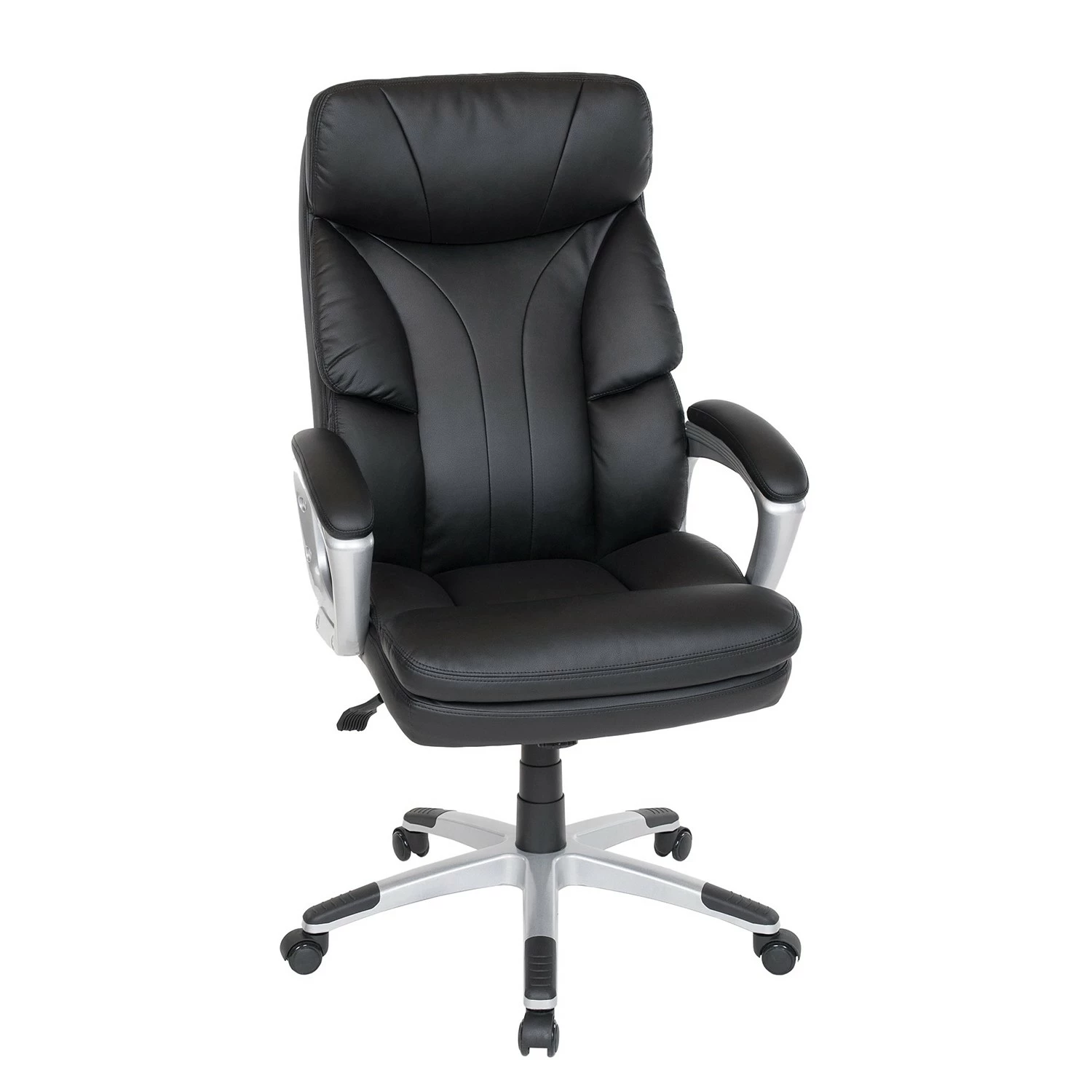 Duo Collection Chefsessel Theodor XXL - Kunstleder / Nylon - Schwarz / Silber 4 Duo Collection Chefsessel Theodor XXL - Kunstleder / Nylon - Schwarz / Silber – Bild 2