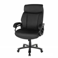 Duo Collection Chefsessel Ennio XXL - Kunstleder / Metall - Schwarz