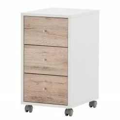 Schildmeyer Rollcontainer Serie 400 - Wildeiche Dekor / Weiß