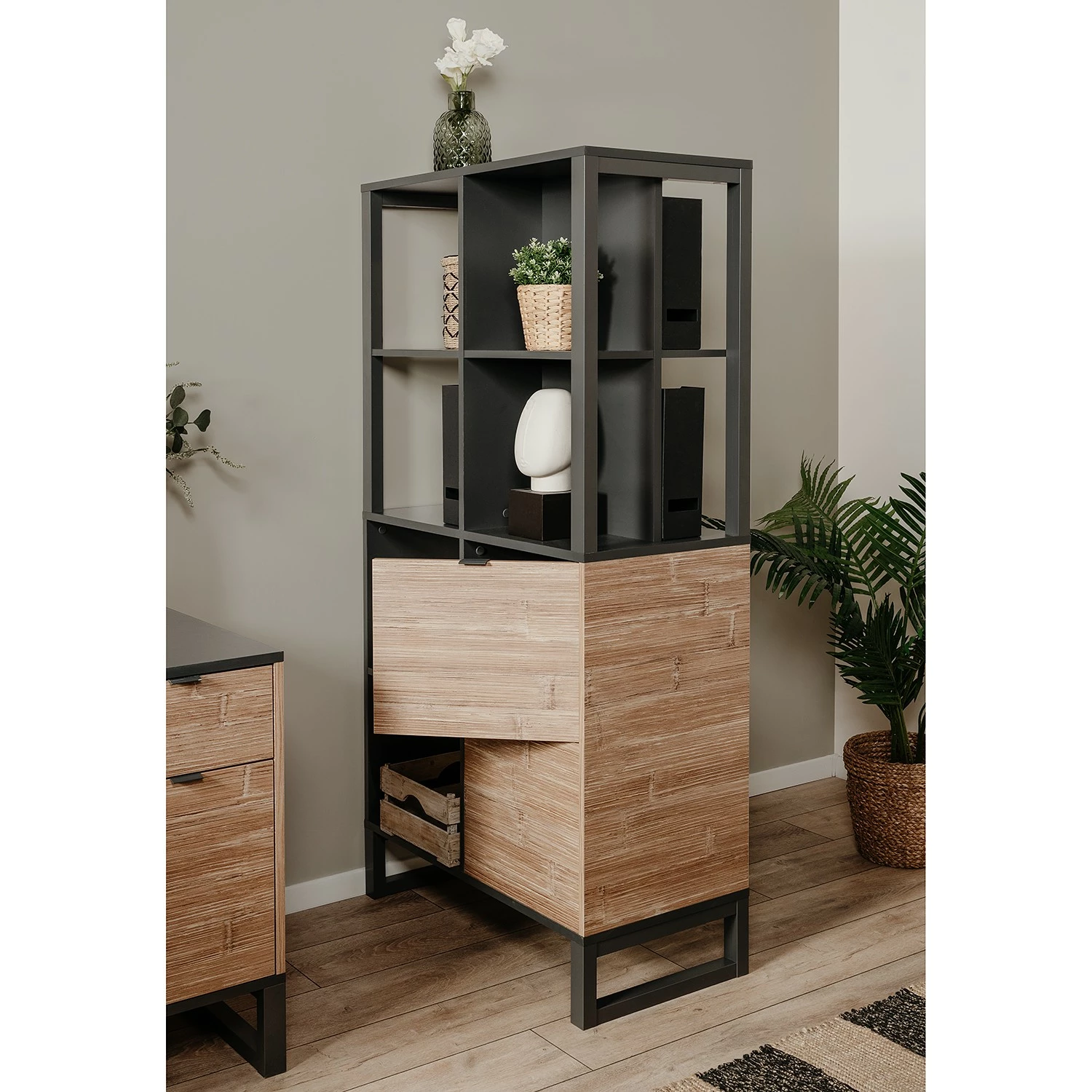 Loftscape Regal Mid West - Bambus Dekor / Anthrazit 5 Loftscape Regal Mid West - Bambus Dekor / Anthrazit – Bild 3