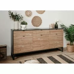 Loftscape Sideboard Mid West I - Bambus Dekor / Anthrazit -Buromobel Verkaufe 1000344591 220407 021 MOOD DETAILS P000000001000344591 mood