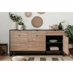 Loftscape Sideboard Mid West I - Bambus Dekor / Anthrazit -Buromobel Verkaufe 1000344591 220407 022 MOOD DETAILS P000000001000344591 mood