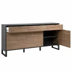 Loftscape Sideboard Mid West I - Bambus Dekor / Anthrazit -Buromobel Verkaufe 1000344591 220407 031 DETAILS P000000001000344591