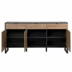 Loftscape Sideboard Mid West I - Bambus Dekor / Anthrazit -Buromobel Verkaufe 1000344591 220407 032 DETAILS P000000001000344591