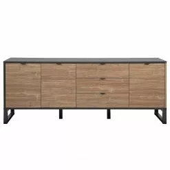 Loftscape Sideboard Mid West II - Bambus Dekor / Anthrazit -Buromobel Verkaufe 1000344600 220407 030 DETAILS P000000001000344600