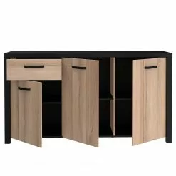 Red Living Sideboard Westlock I - Esche Dekor / Schwarz -Buromobel Verkaufe 1000344678 220414 035 DETAILS P000000001000344678 1