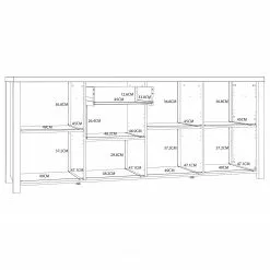 Red Living Sideboard Westlock II - Esche Dekor / Schwarz -Buromobel Verkaufe 1000344679 220414 501 SKETCH DETAILS P000000001000344679 sketch