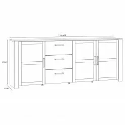 Ridgevalley Sideboard Vassia II - Eiche Navy Dekor / Eiche Riviera Dekor -Buromobel Verkaufe 1000344683 220414 500 SKETCH DETAILS P000000001000344683 sketch