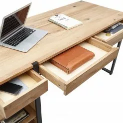 Ars manufacti Schreibtisch Robby - Eiche massiv / Metall - Eiche / Schwarz -Buromobel Verkaufe 1000346336 220826 030 DETAILS P000000001000346336