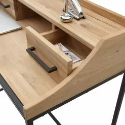 Ars manufacti Schreibtisch Poesie - Eiche massiv / Metall - Eiche / Schwarz -Buromobel Verkaufe 1000346340 220826 031 DETAILS P000000001000346340