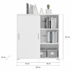 Fredriks Aktenschrank-Kombination Thamali VIII - Weiß -Buromobel Verkaufe 1000346962 220504 500 SKETCH DETAILS P000000001000346962 sketch