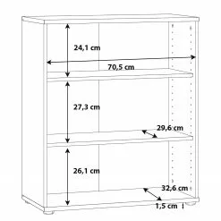 Fredriks Büroregal Wisla - Weiß - 74 x 86 cm -Buromobel Verkaufe 1000348151 220505 501 SKETCH DETAILS P000000001000348151 sketch