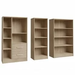 Fredriks Regalwand Wardell (3-teilig) - Eiche Sonoma Dekor -Buromobel Verkaufe 1000348162 220505 030 DETAILS P000000001000348162