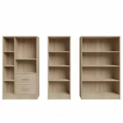 Fredriks Regalwand Wardell (3-teilig) - Eiche Sonoma Dekor -Buromobel Verkaufe 1000348162 220505 032 DETAILS P000000001000348162