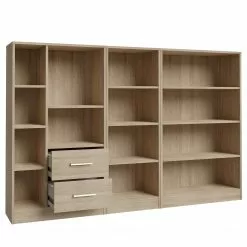 Fredriks Regalwand Wardell (3-teilig) - Eiche Sonoma Dekor -Buromobel Verkaufe 1000348162 220505 033 DETAILS P000000001000348162