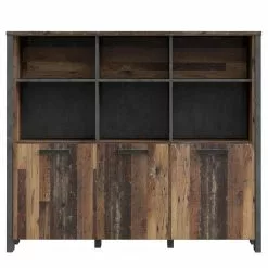 Fredriks Büroregal Clifford - Altholz Dekor / Dunkelgrau -Buromobel Verkaufe 1000348167 220505 030 DETAILS P000000001000348167