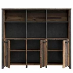 Fredriks Büroregal Clifford - Altholz Dekor / Dunkelgrau -Buromobel Verkaufe 1000348167 220505 031 DETAILS P000000001000348167