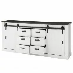 Ridgevalley Sideboard Shutter II - Pinie Weiß Dekor -Buromobel Verkaufe 1000348676 220505 040 DETAILS P000000001000348676