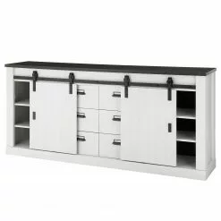 Ridgevalley Sideboard Shutter II - Pinie Weiß Dekor -Buromobel Verkaufe 1000348676 220505 050 DETAILS P000000001000348676