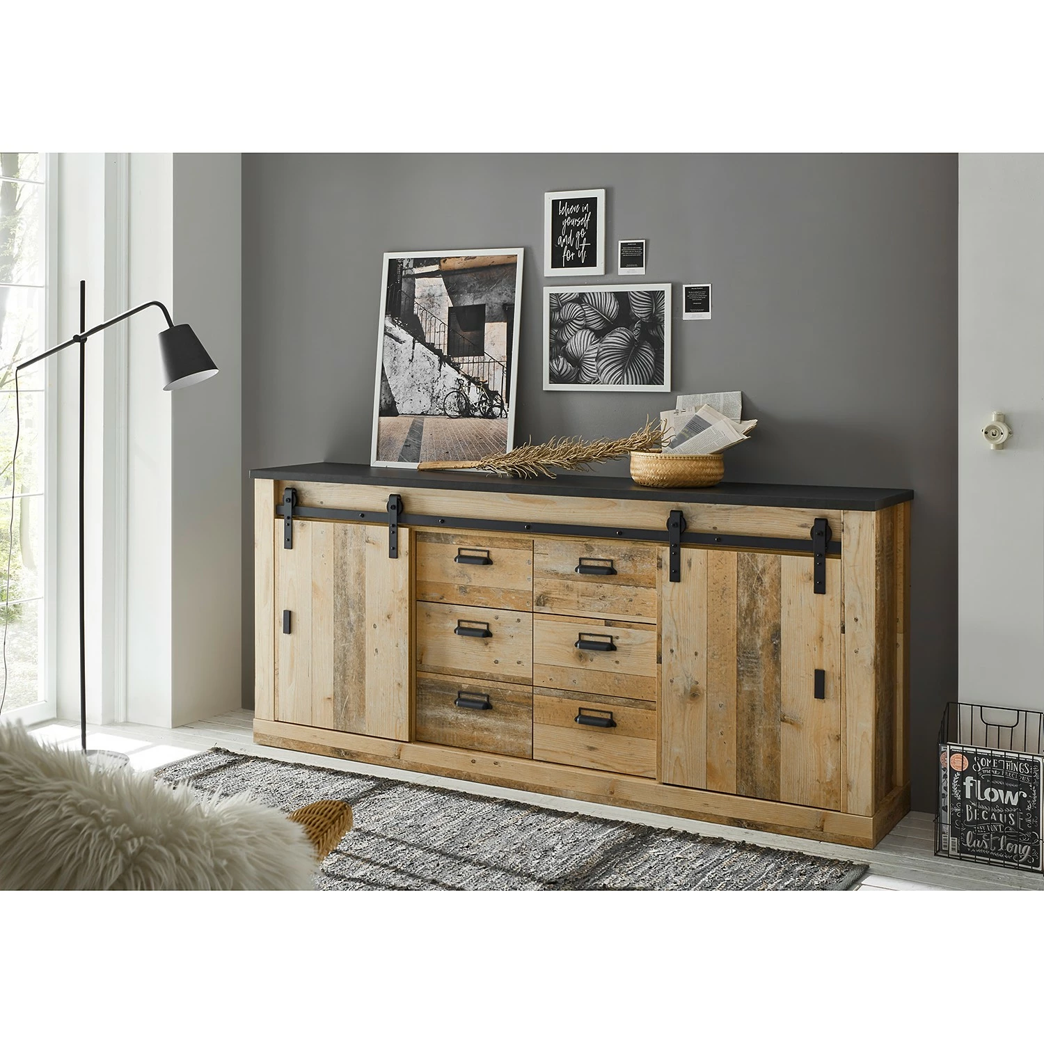 Ridgevalley Sideboard Shutter II - Eiche Dekor 4 Ridgevalley Sideboard Shutter II - Eiche Dekor – Bild 2