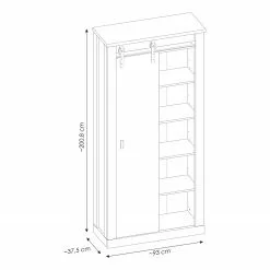 Ridgevalley Büro-Set Shutter III (2-teilig) - Eiche Dekor -Buromobel Verkaufe 1000348748 220505 500 SKETCH DETAILS P000000001000348748 sketch