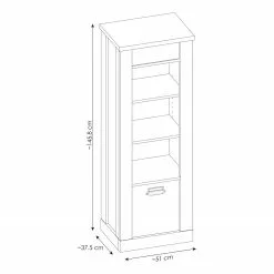Ridgevalley Büro-Set Shutter V (4-teilig) - Eiche Dekor -Buromobel Verkaufe 1000348752 220505 502 SKETCH DETAILS P000000001000348752 sketch
