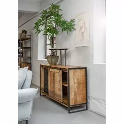 Red Living Sideboard Toleos - Mango sägerau massiv / Eisen - Mangoholz / Schwarz -Buromobel Verkaufe 1000352070 220520 021 MOOD DETAILS P000000001000352070 mood