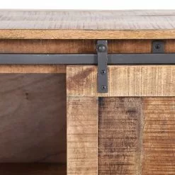 Red Living Sideboard Toleos - Mango sägerau massiv / Eisen - Mangoholz / Schwarz -Buromobel Verkaufe 1000352070 220520 040 DETAILS P000000001000352070